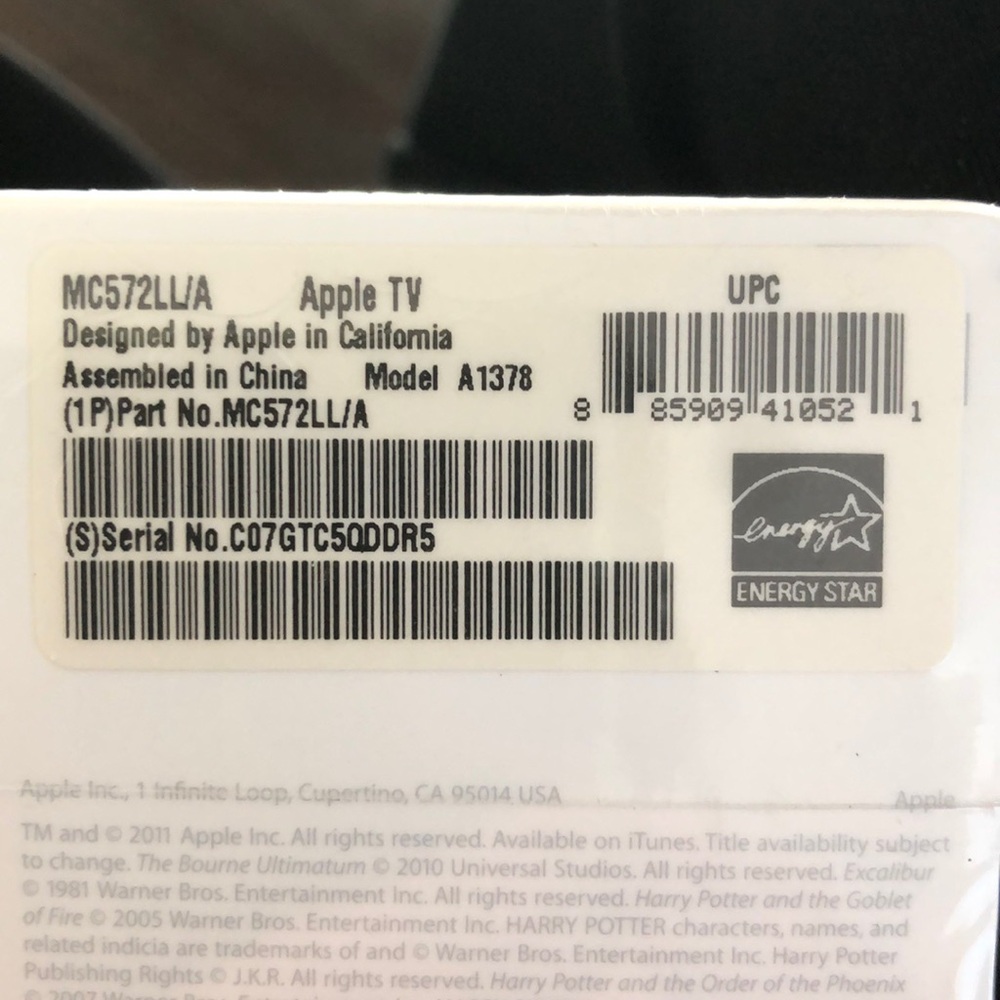 Apple TV model A1378, brand new in unopened box